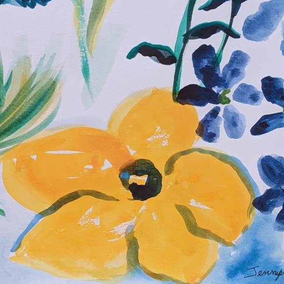 Original art signed Watercolor painting "Wildflowers" Fine Art - Picture 6 of 11